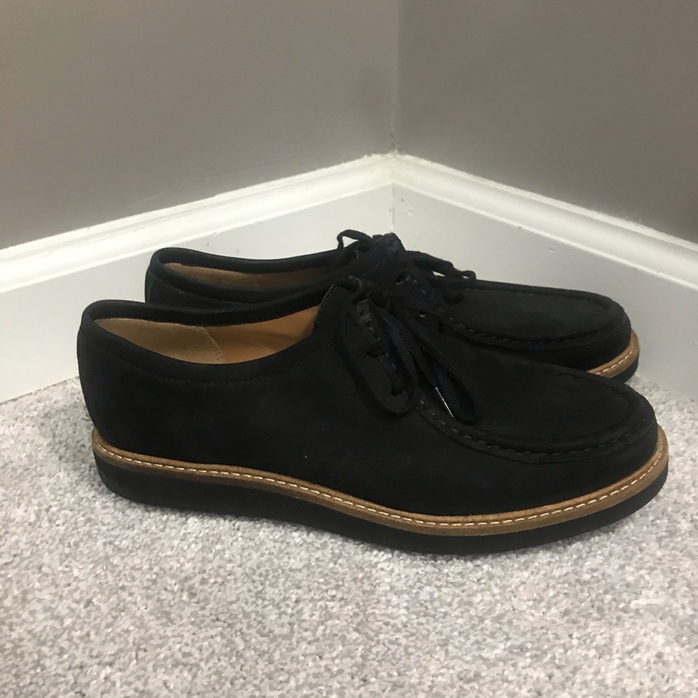 |Clarks| Black Glick Bayview Nubuck Loafer Size 7